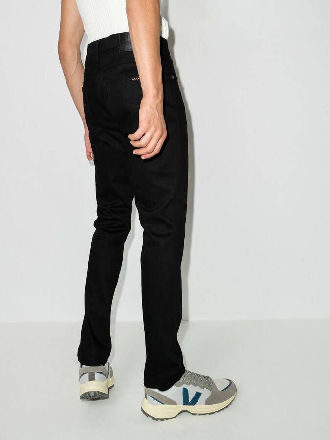 Nudie Jeans Slim-fit jeans Zwart