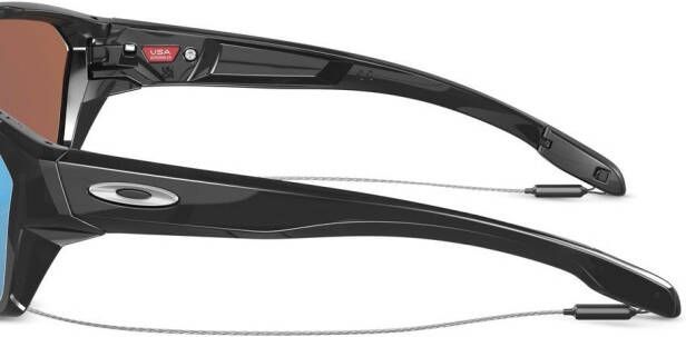 Oakley Zonnebril met vierkant montuur Zwart