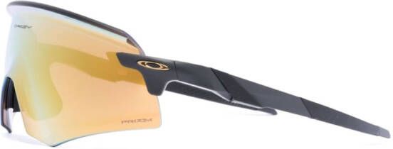 Oakley Zonnebril met visor design Goud