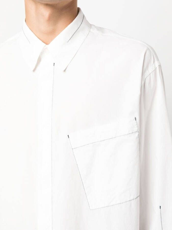 OAMC Asymmetrisch overhemd Wit