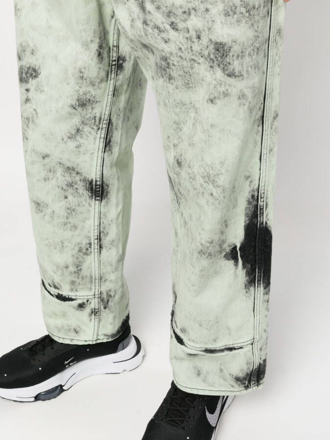 OAMC Jeans met gebleekt-effect Groen