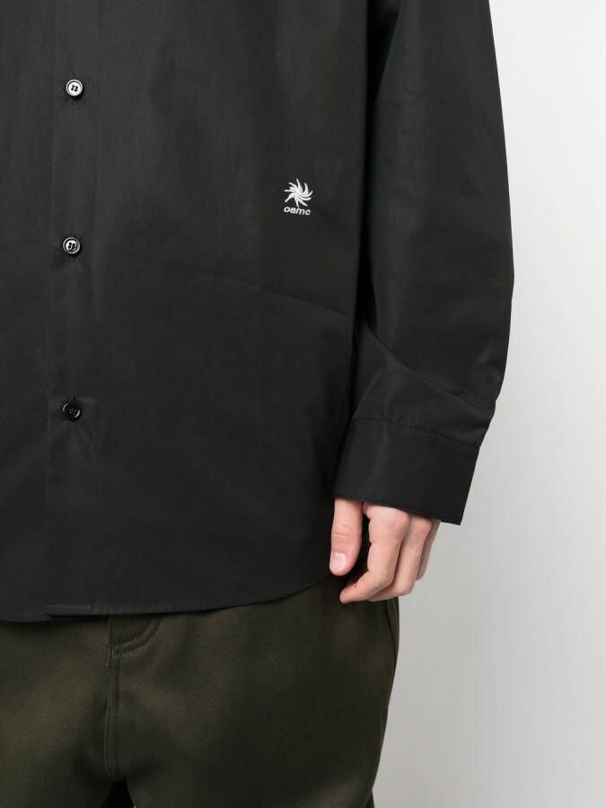 OAMC Overhemd met geborduurd logo Zwart