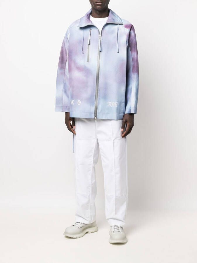 OAMC Jasje met tie-dye print Blauw
