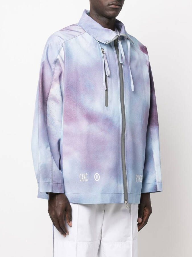 OAMC Jasje met tie-dye print Blauw