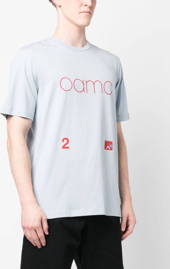 OAMC T-shirt met logoprint Blauw