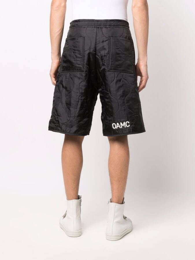 OAMC Shorts met geborduurd logo Zwart