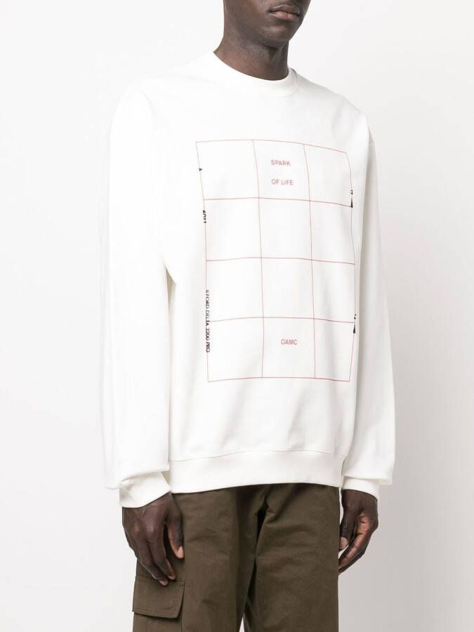 OAMC Sweater met print Wit