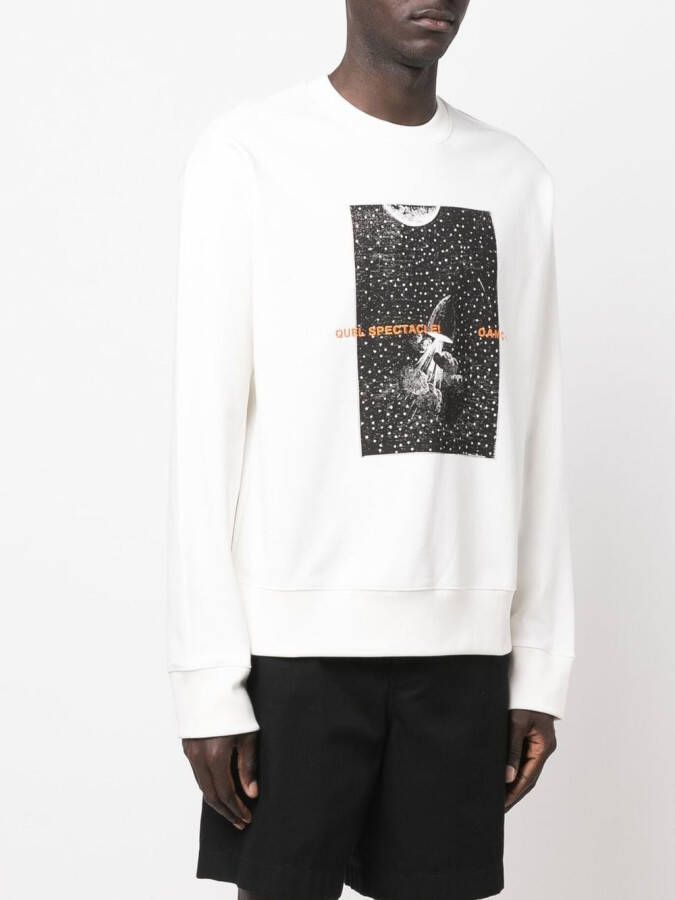 OAMC Sweater met print Wit