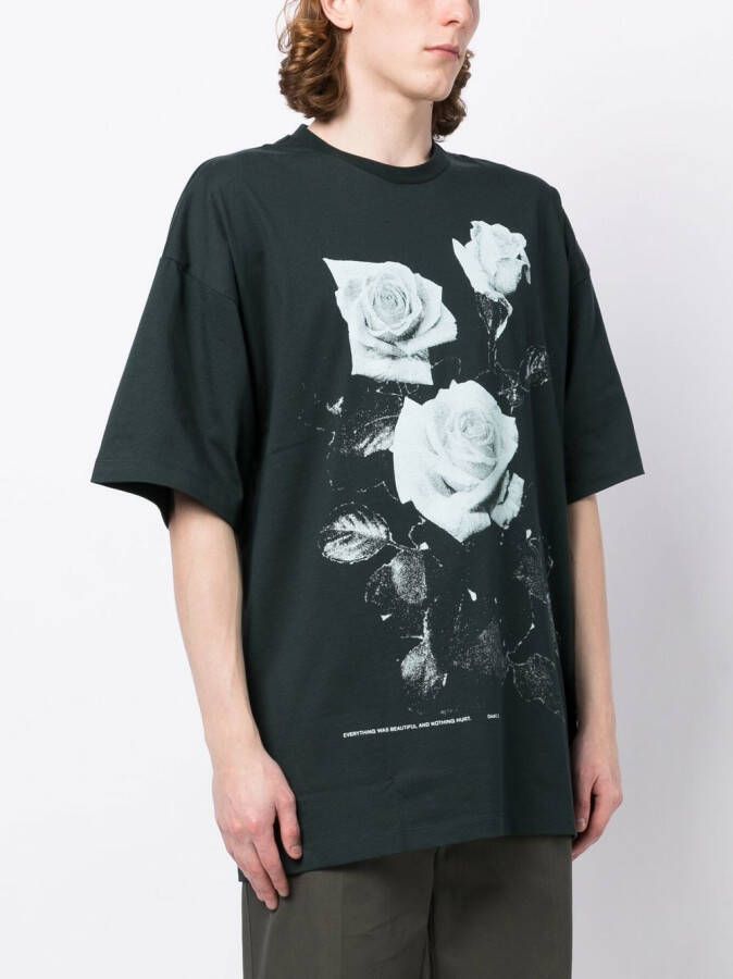 OAMC T-shirt met bloemenprint Groen