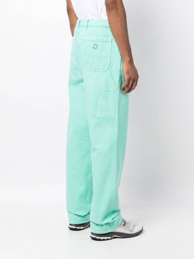 OBJECTS IV LIFE Jeans met borduurwerk Groen