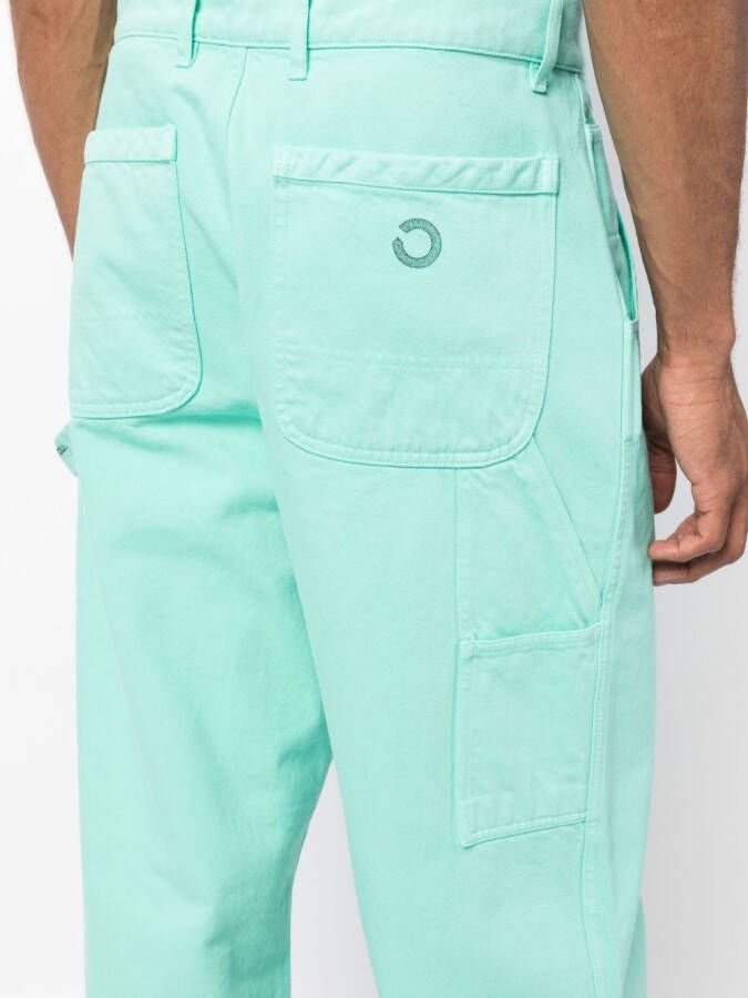 OBJECTS IV LIFE Jeans met borduurwerk Groen
