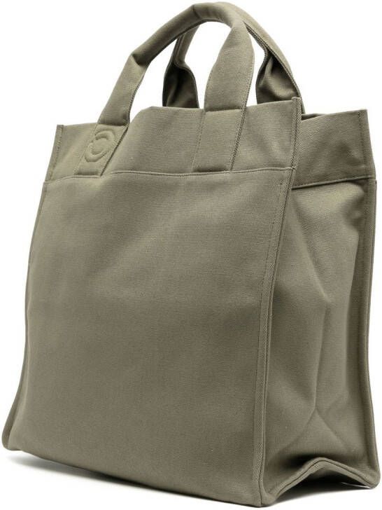 OBJECTS IV LIFE Shopper met logoprint Groen