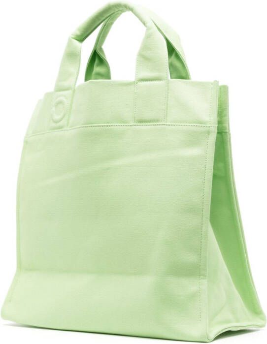 OBJECTS IV LIFE Shopper met logoprint Groen