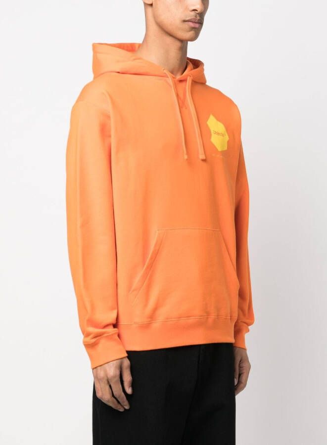 OBJECTS IV LIFE Hoodie met logoprint Oranje