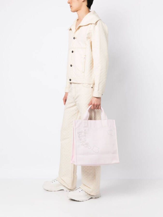 OBJECTS IV LIFE Shopper met logoprint Roze