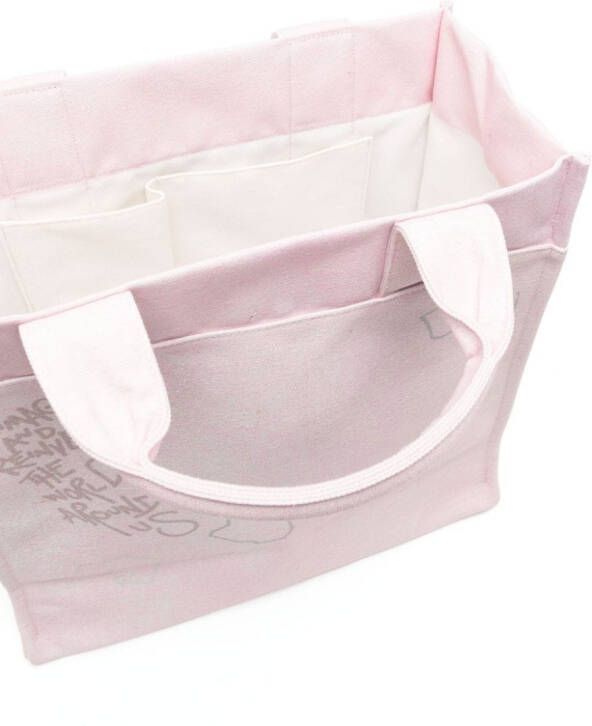 OBJECTS IV LIFE Shopper met logoprint Roze