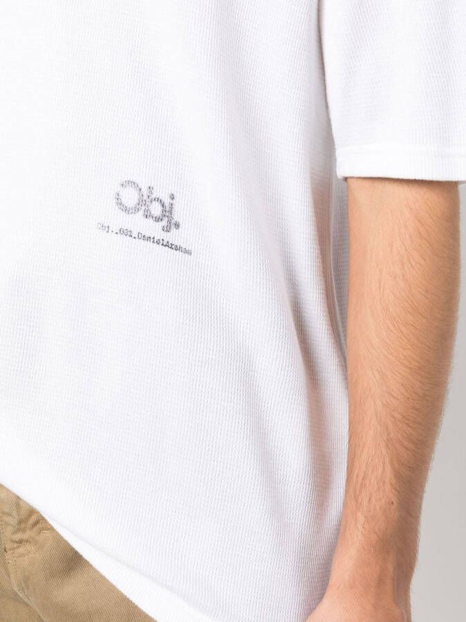 OBJECTS IV LIFE T-shirt met logoprint Wit