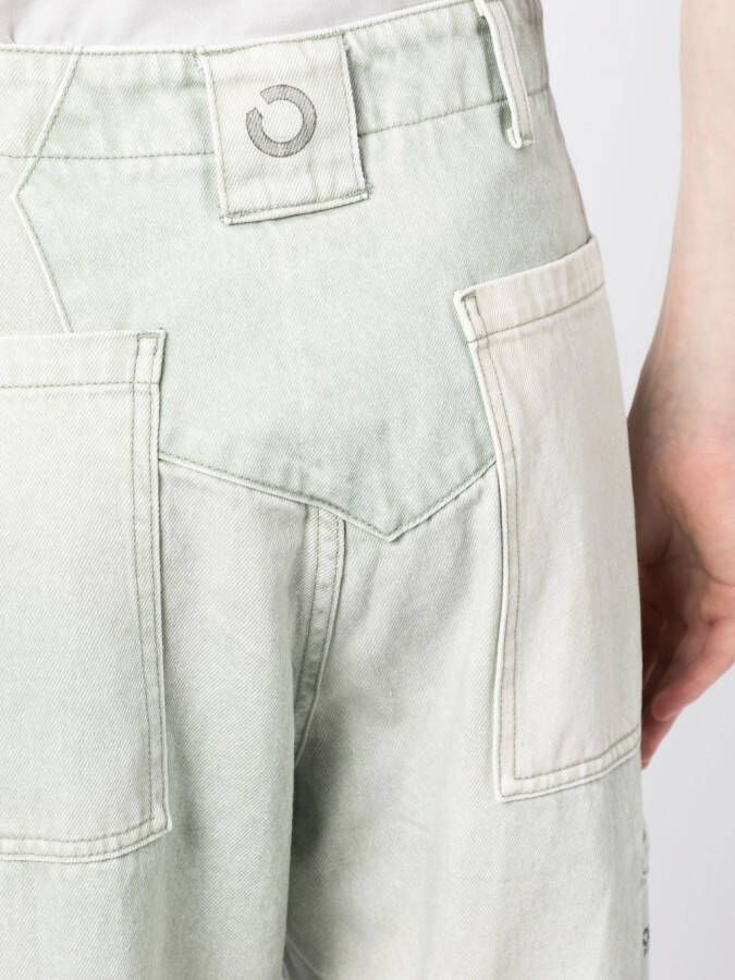 OBJECTS IV LIFE Jeans met wijde pijpen Groen