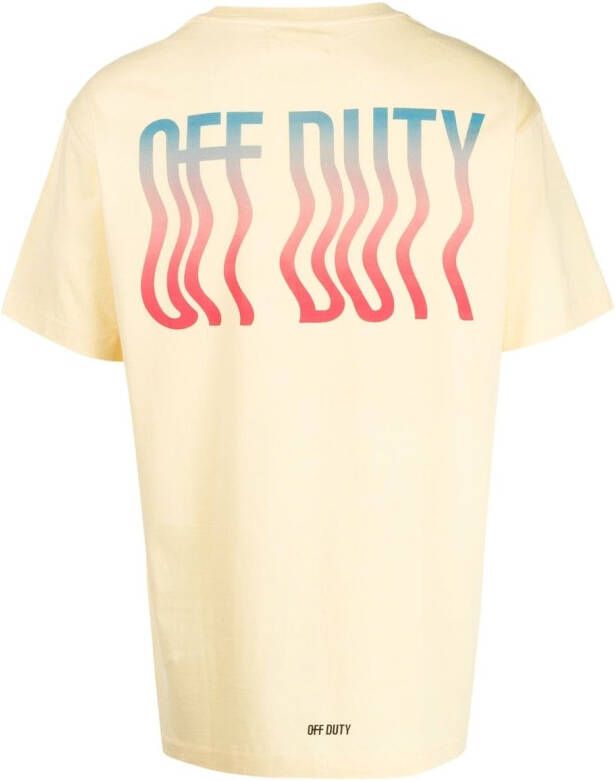 Off Duty T-shirt met logoprint Geel