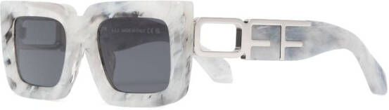 Off-White Eyewear Boston zonnebril met rechthoekig montuur Grijs