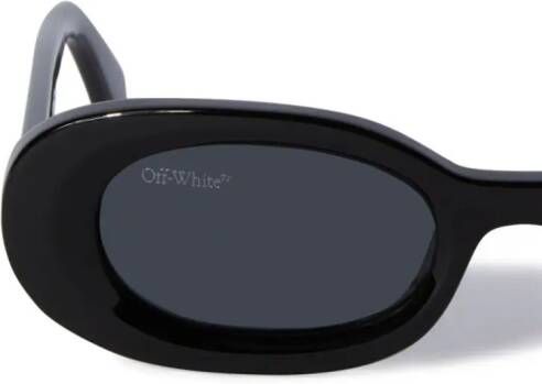 Off-White Amalfi zonnebril met ovaal montuur Zwart