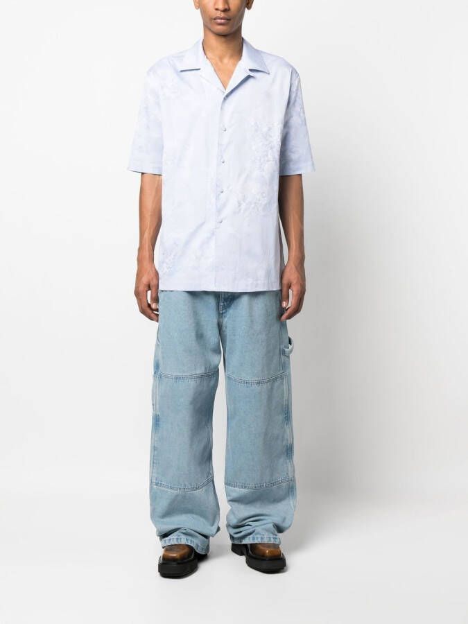 Off-White Overhemd met korte mouwen Blauw