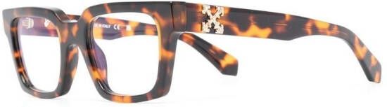Off-White Eyewear Arrows bril met vierkant montuur Bruin