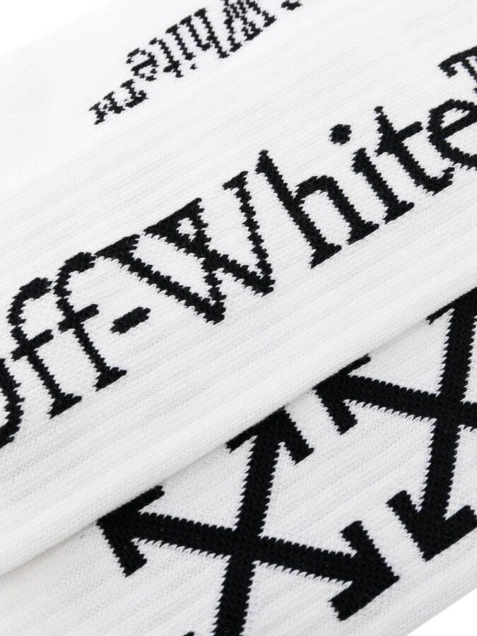 Off-White Sokken met pijlprint Wit