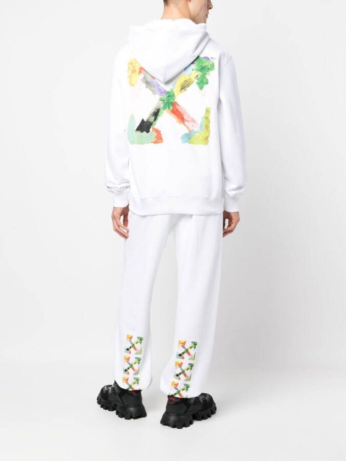 Off-White Hoodie met pijlprint Wit
