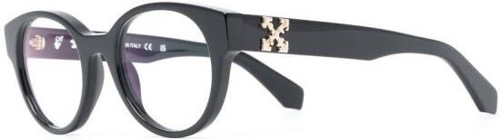 Off-White Arrows bril met rond montuur Zwart