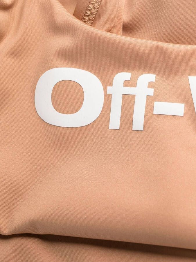 Off-White Badpak met logoprint Bruin