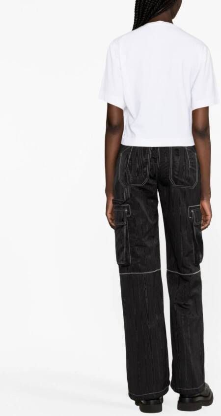 Off-White Cropped T-shirt Wit