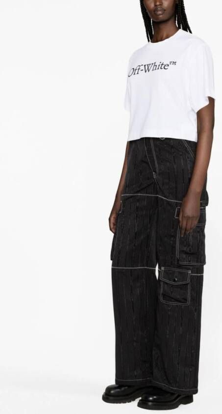 Off-White Cropped T-shirt Wit