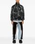 Off-White Biker logo-patch crinkled lightweight windbreaker Zwart - Thumbnail 1