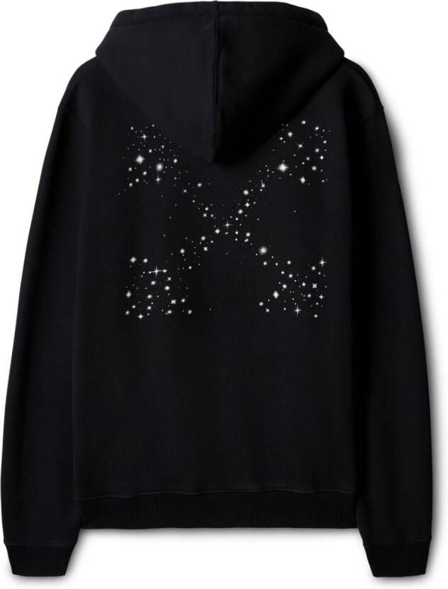 Off-White Katoenen hoodie Zwart