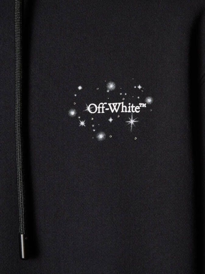 Off-White Katoenen hoodie Zwart