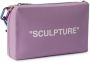 Off-White Block Pouch Quote clutch met print Paars - Thumbnail 6