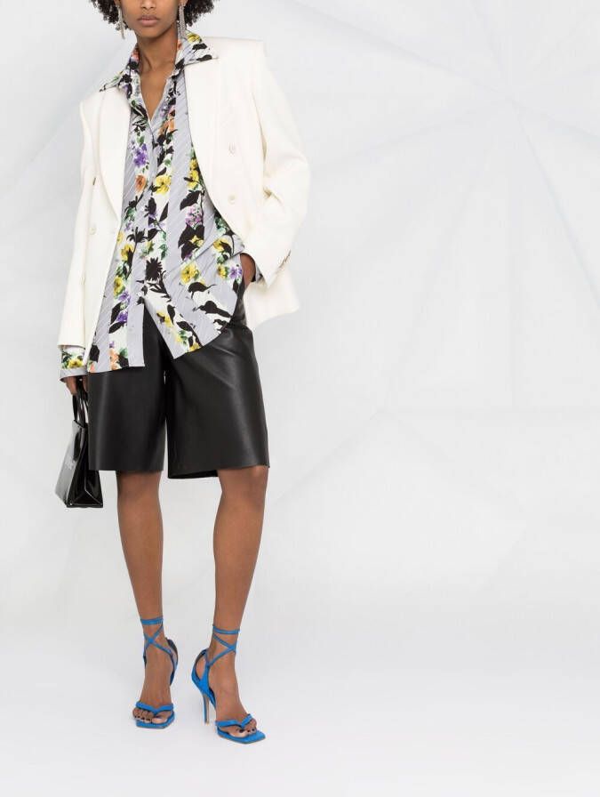 Off-White Blouse met bloemenprint Grijs