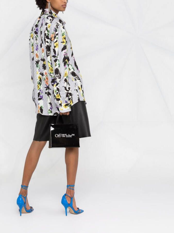 Off-White Blouse met bloemenprint Grijs