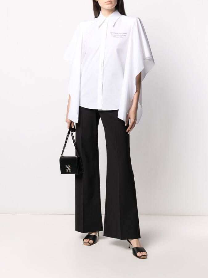 Off-White Blouse met pofmouwen Wit