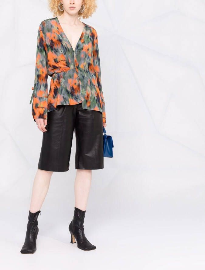 Off-White Blouse met print Groen