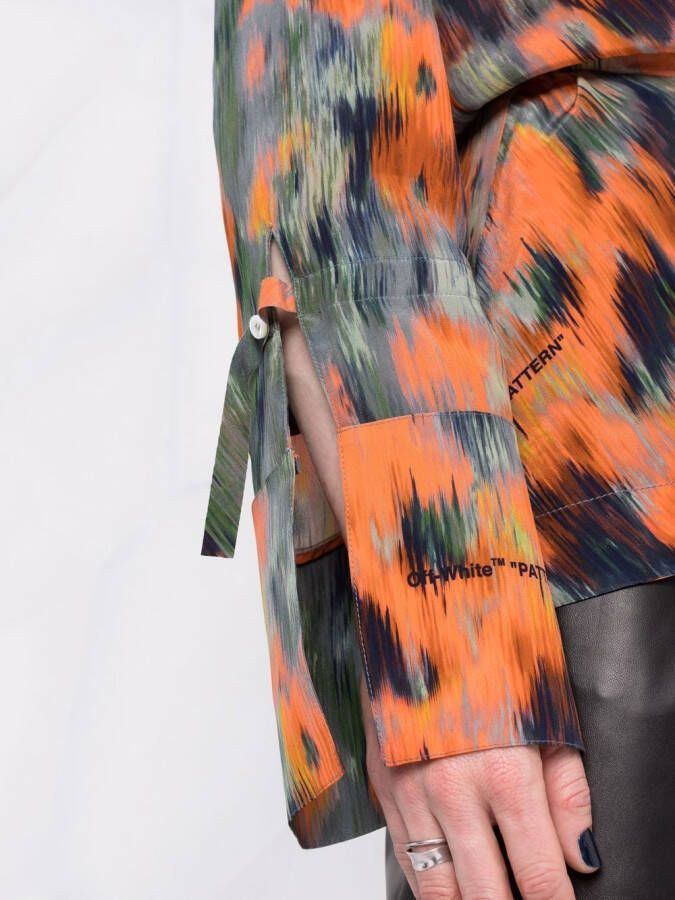 Off-White Blouse met print Groen