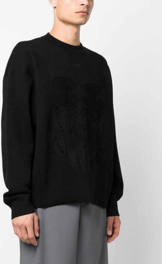 Off-White Jersey sweater Zwart