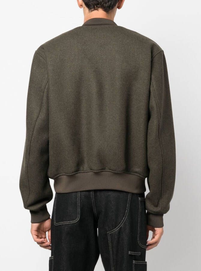 Off-White Bomberjack met logopatch Groen