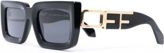 Off-White Eyewear Boston zonnebril met logo applicatie Zwart