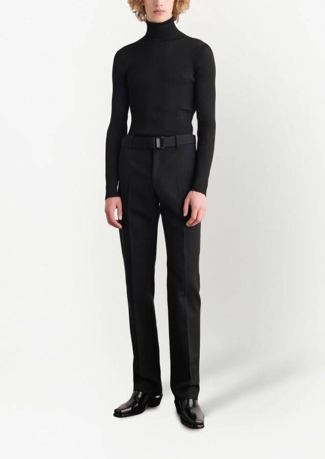 Off-White Broek met ceintuur Zwart