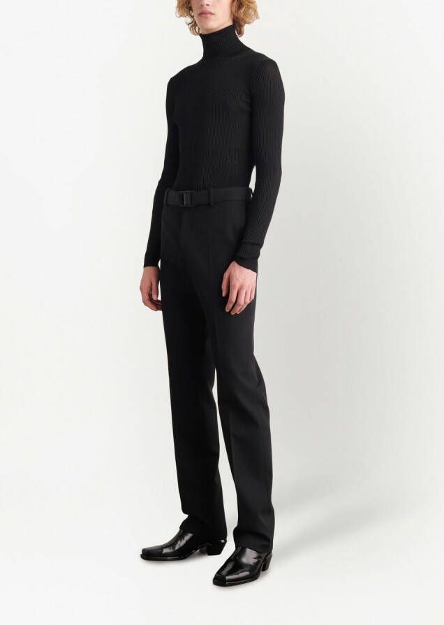 Off-White Broek met ceintuur Zwart