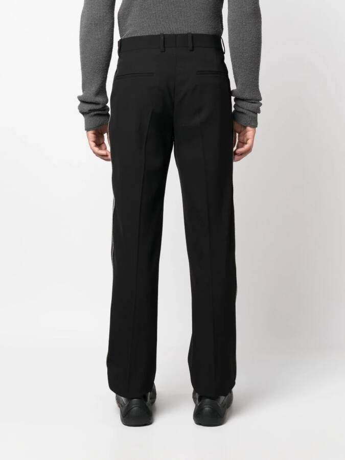 Off-White Broek met geborduurd logo Zwart