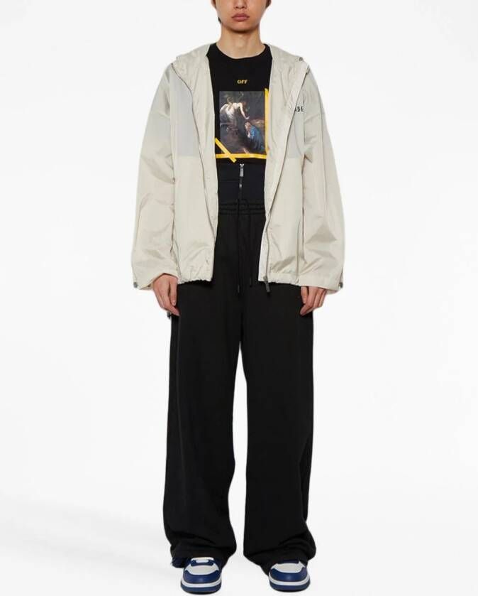 Off-White Broek met wijde pijpen Zwart