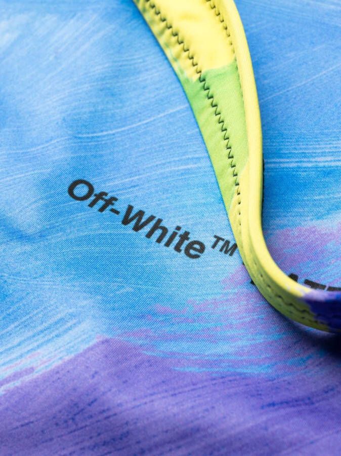 Off-White Badpak met logoprint Blauw